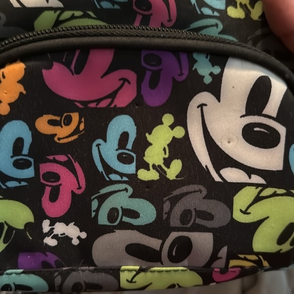 Disney Parks Mickey Mouse Multicolor Nylon Crossbody Handbag  - 6.25" x 8.5" - Picture 14 of 14